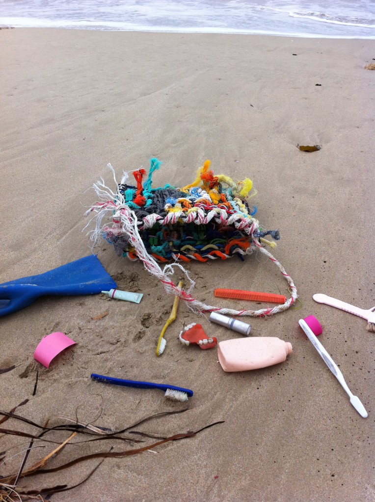 Found plastics on Robe beach altered by Victoria Osborne and Philip Millar