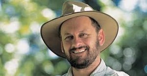 Tim Flannery wearing a hat