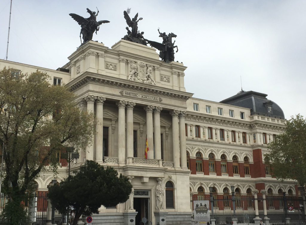 Ornate government building in Madrid 