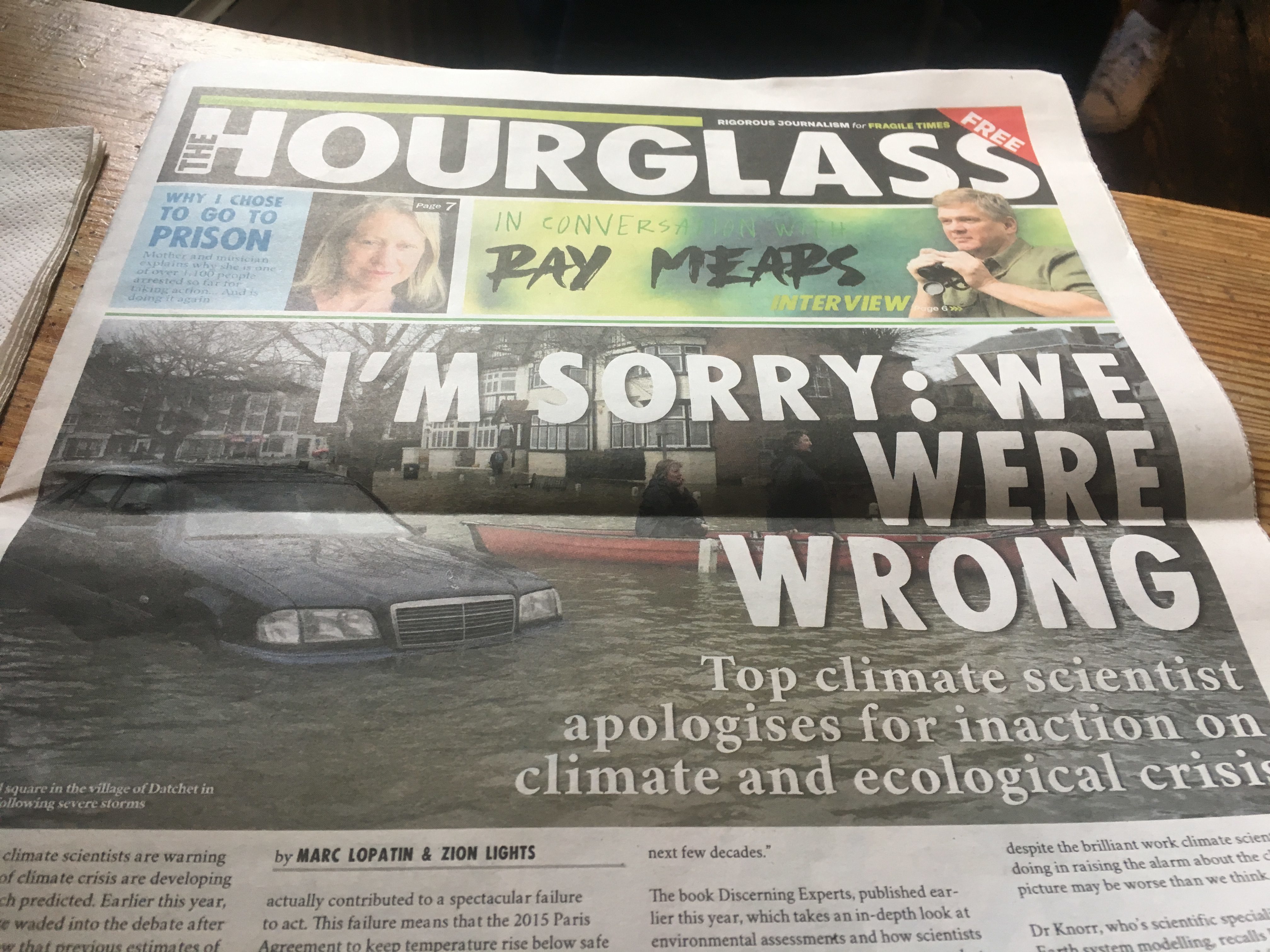 Front page of the Hourglass
