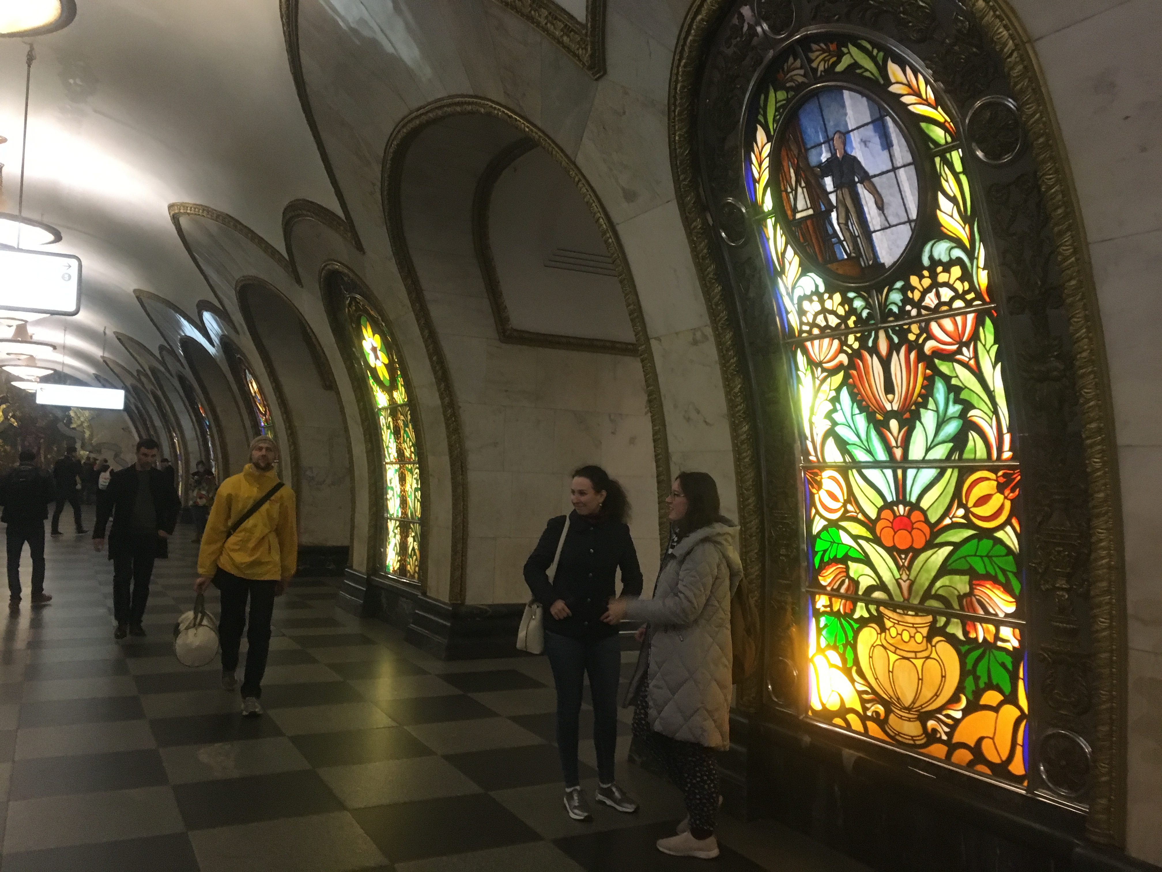 Novoslobodskaya Station is known as the Cathedral Station