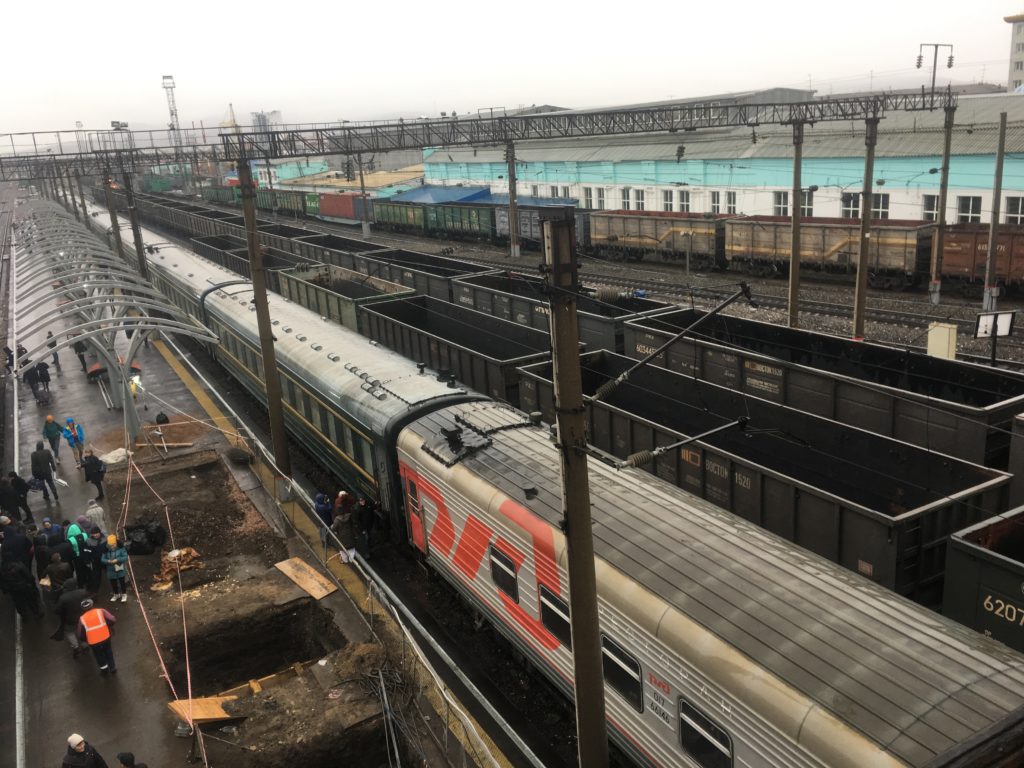 Our train parked at Ulan-Ude station