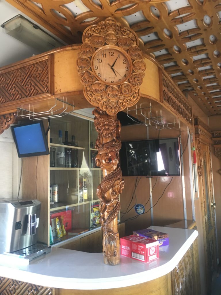 Mongolian restaurant car took the time seriously