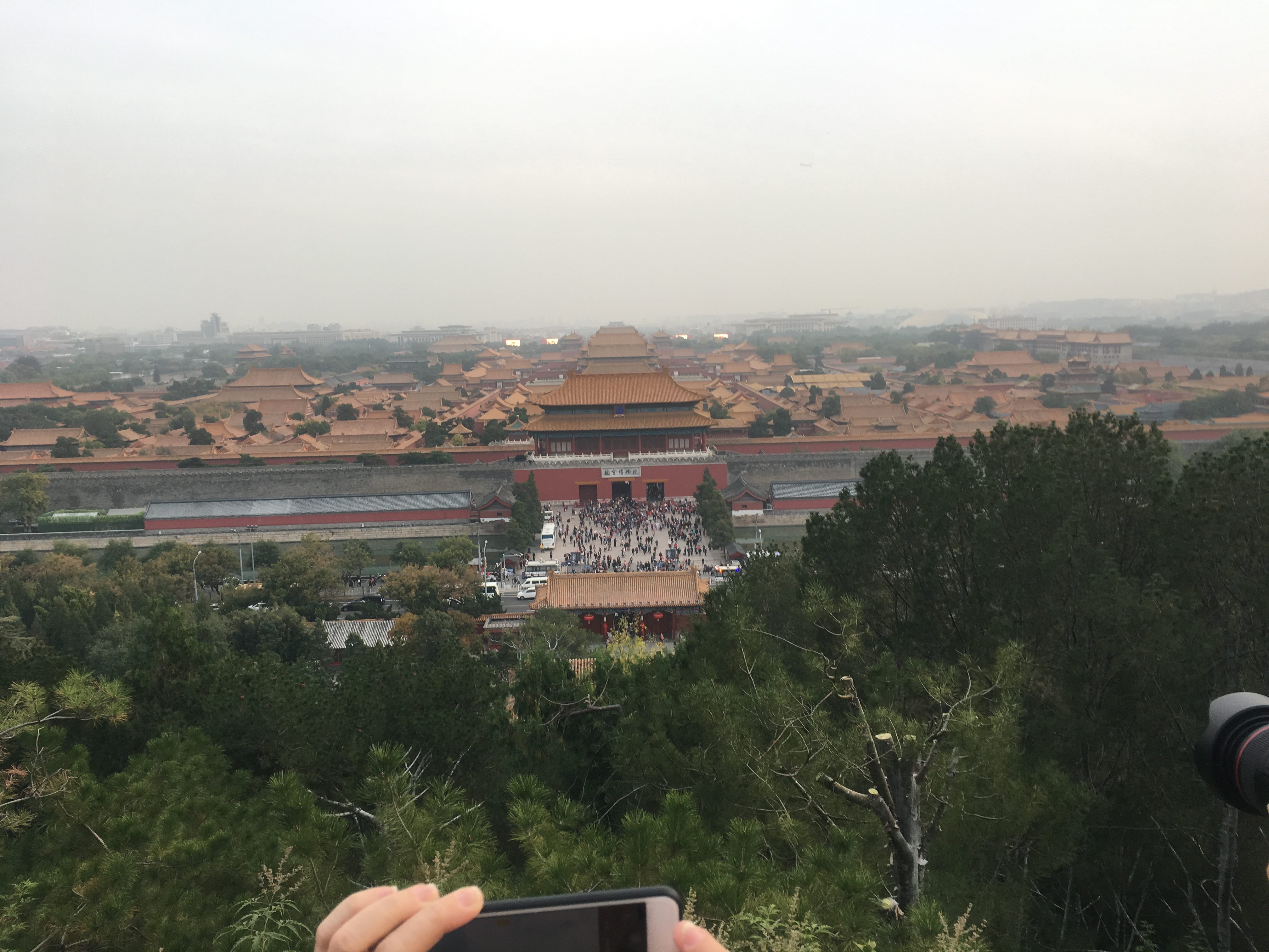 Might have been a couple of other tourists up on Jingshan Lookout