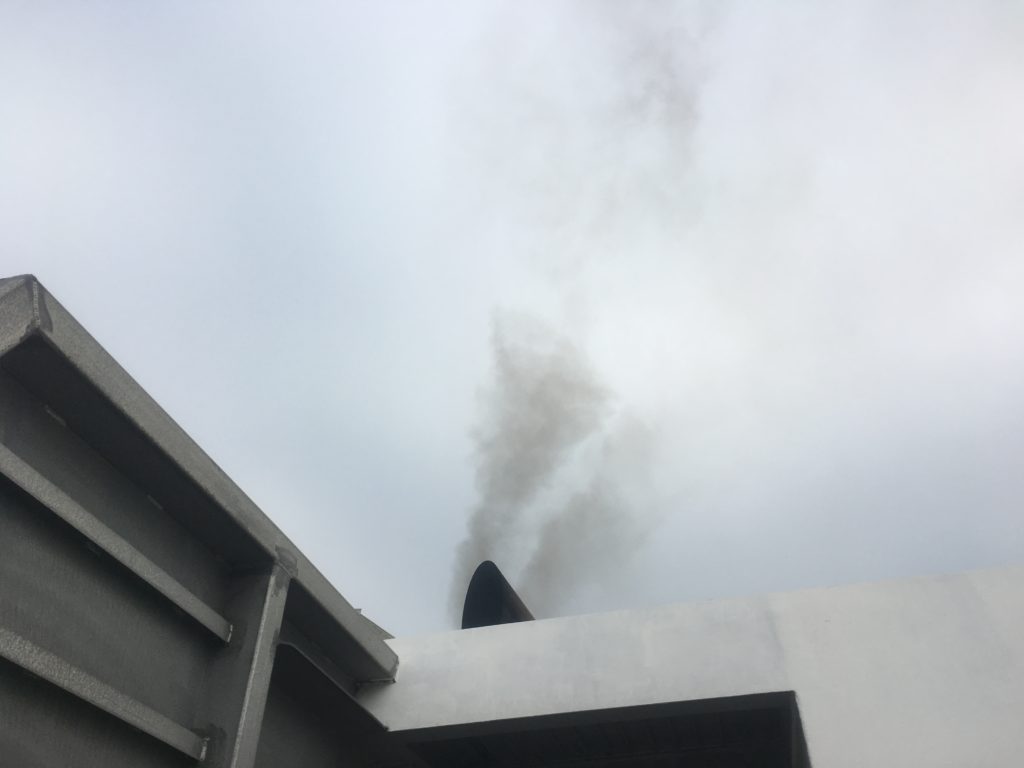 Taiwanese ferry exhaust system