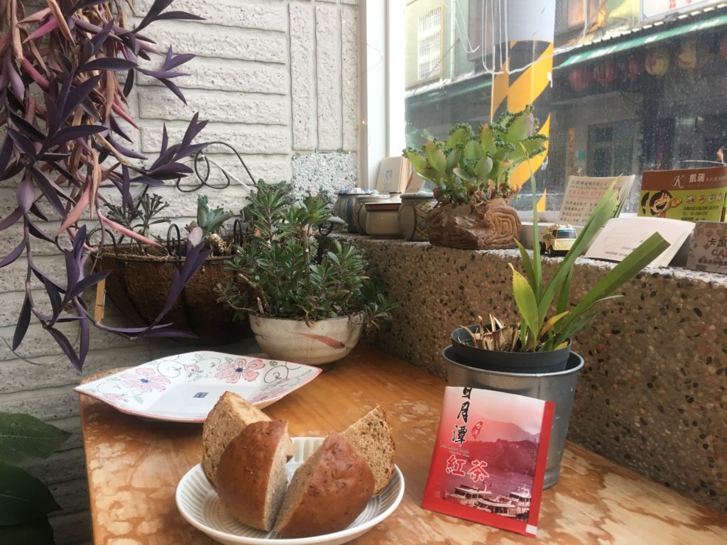 Special Taiwanese tea and malt bun at vegan bakery, Tainan