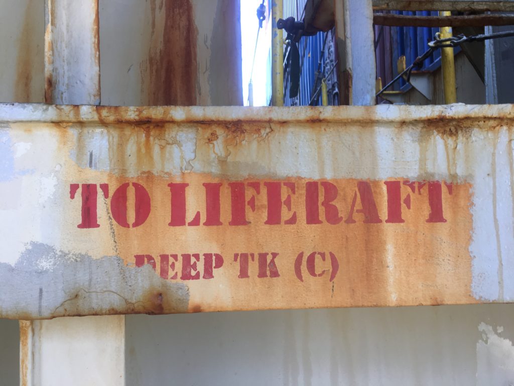 to the liferaft CC Coral