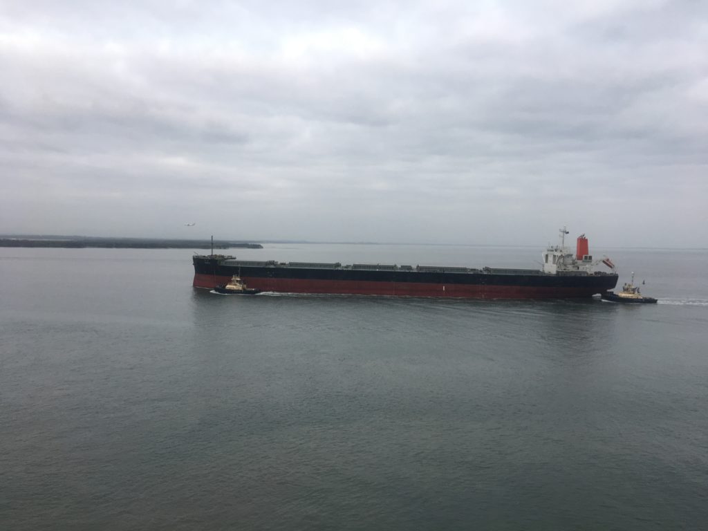 Two tugs and a tanker in Brisbane Port