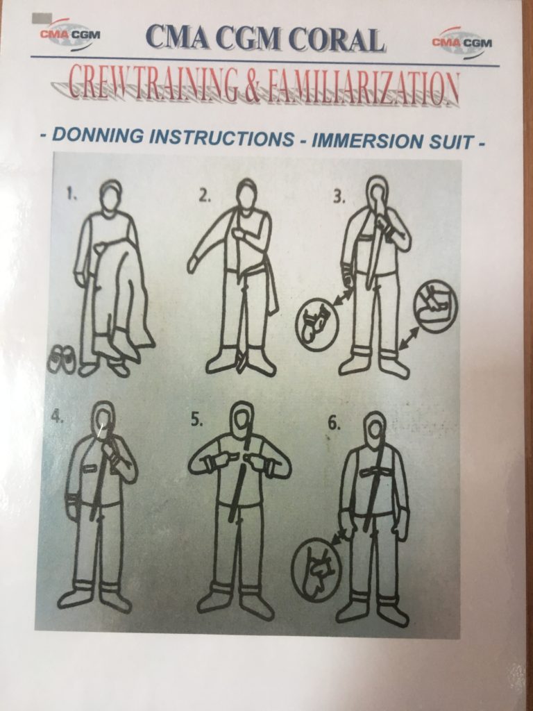 How to don an immersion suit in pix