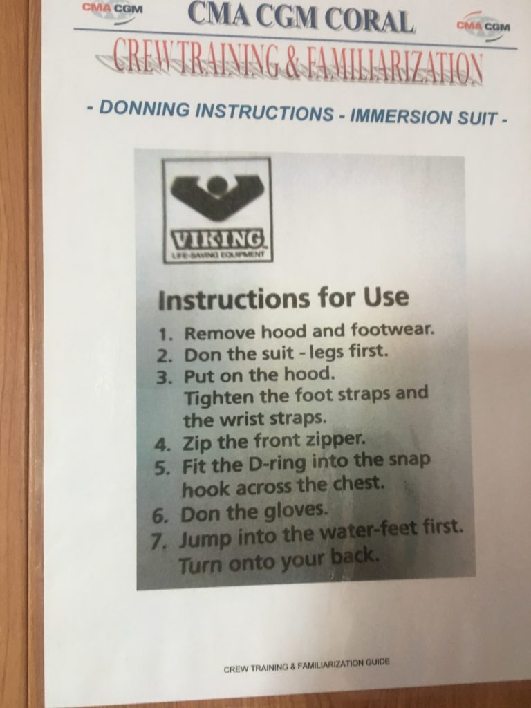 How to don an immersion suit
