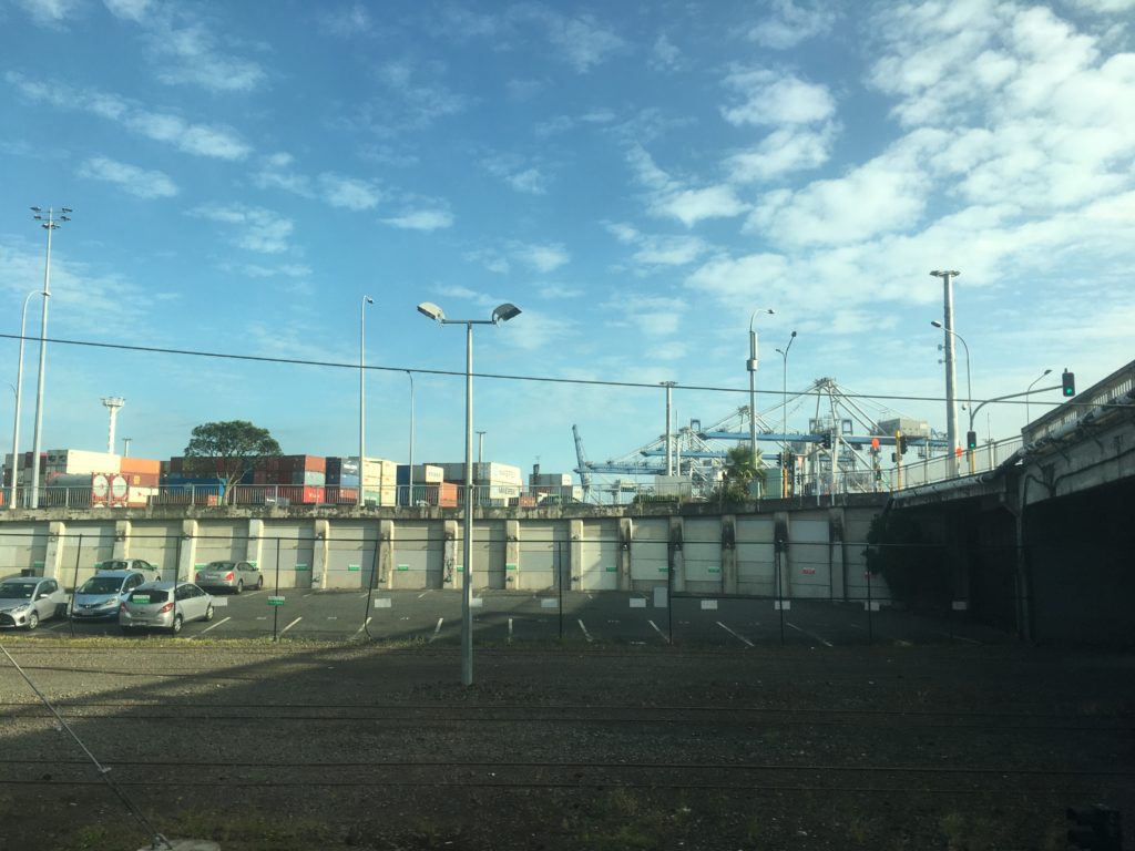 A glimpse of containers at Port Auckland