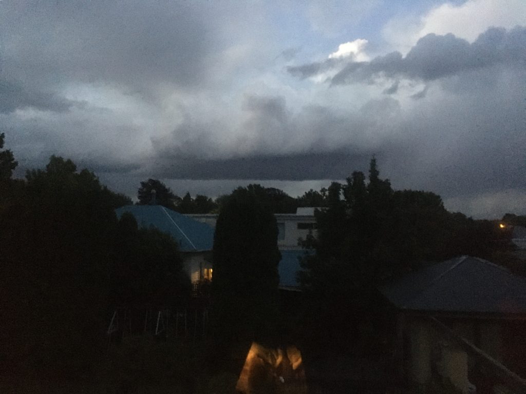 Suburban storm over Christchurch