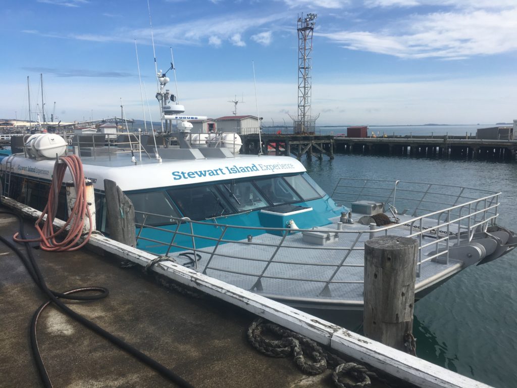 Stewart Island ferry at Bluff Wharf