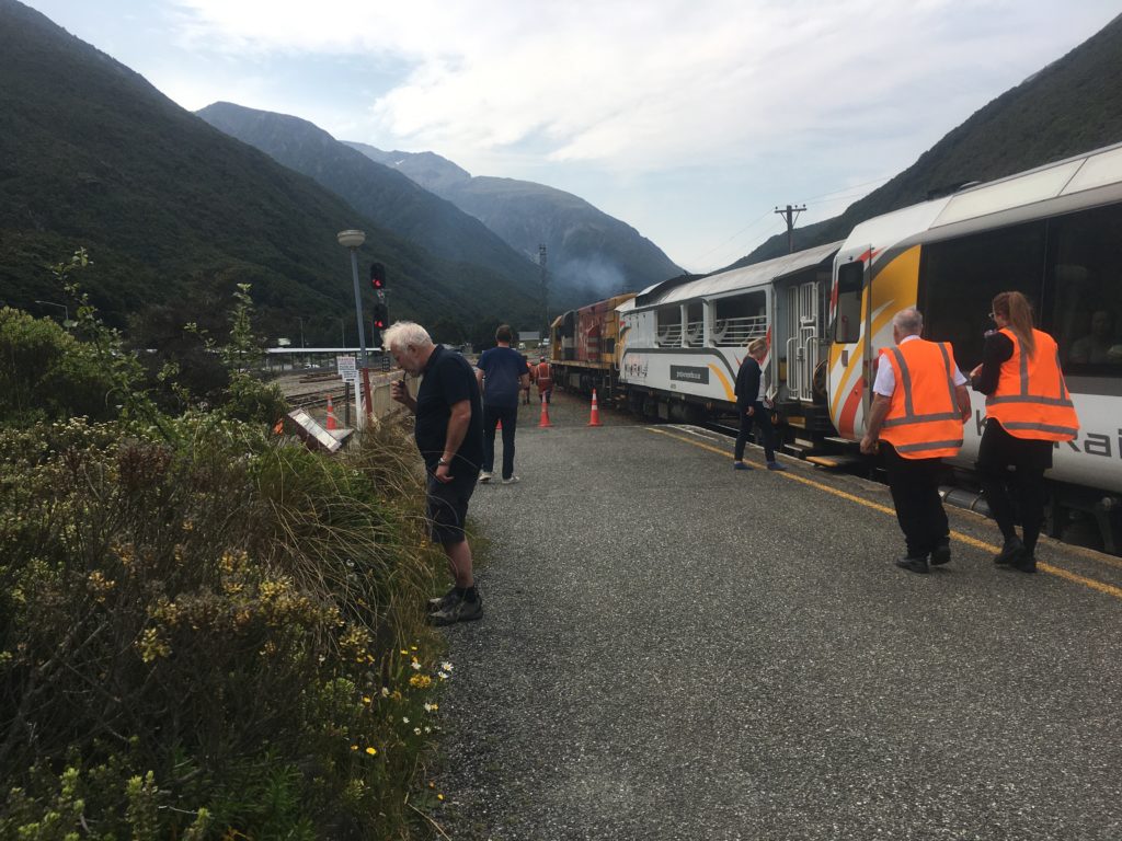 Passengers on the TransAlpine get to stretch their legs