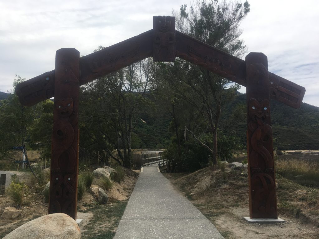 Gateway to Abel Tasman park at Marahau