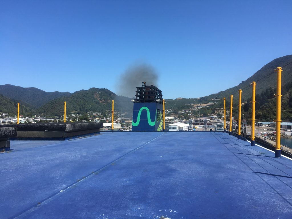 InterIslander ferry chimney stack