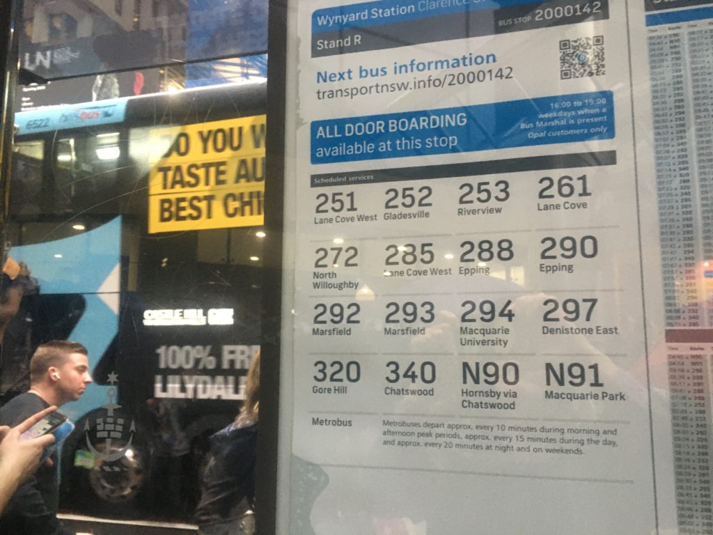 Sydney Bus Information, dense as code