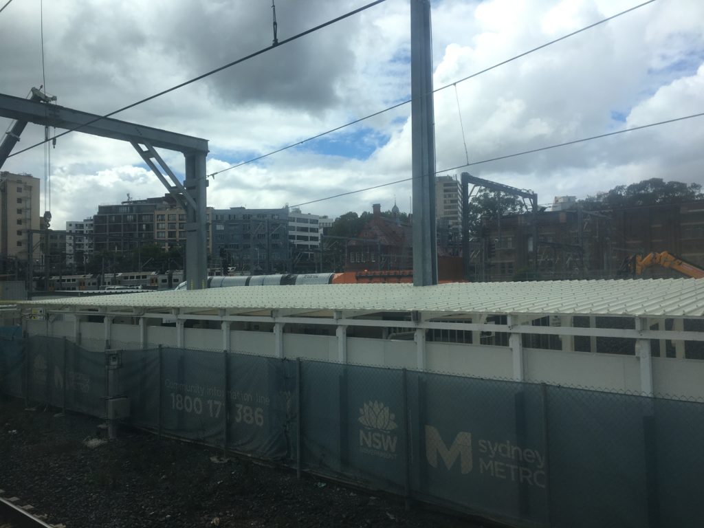 A fraction of the extensive building site for the Sydney Metro