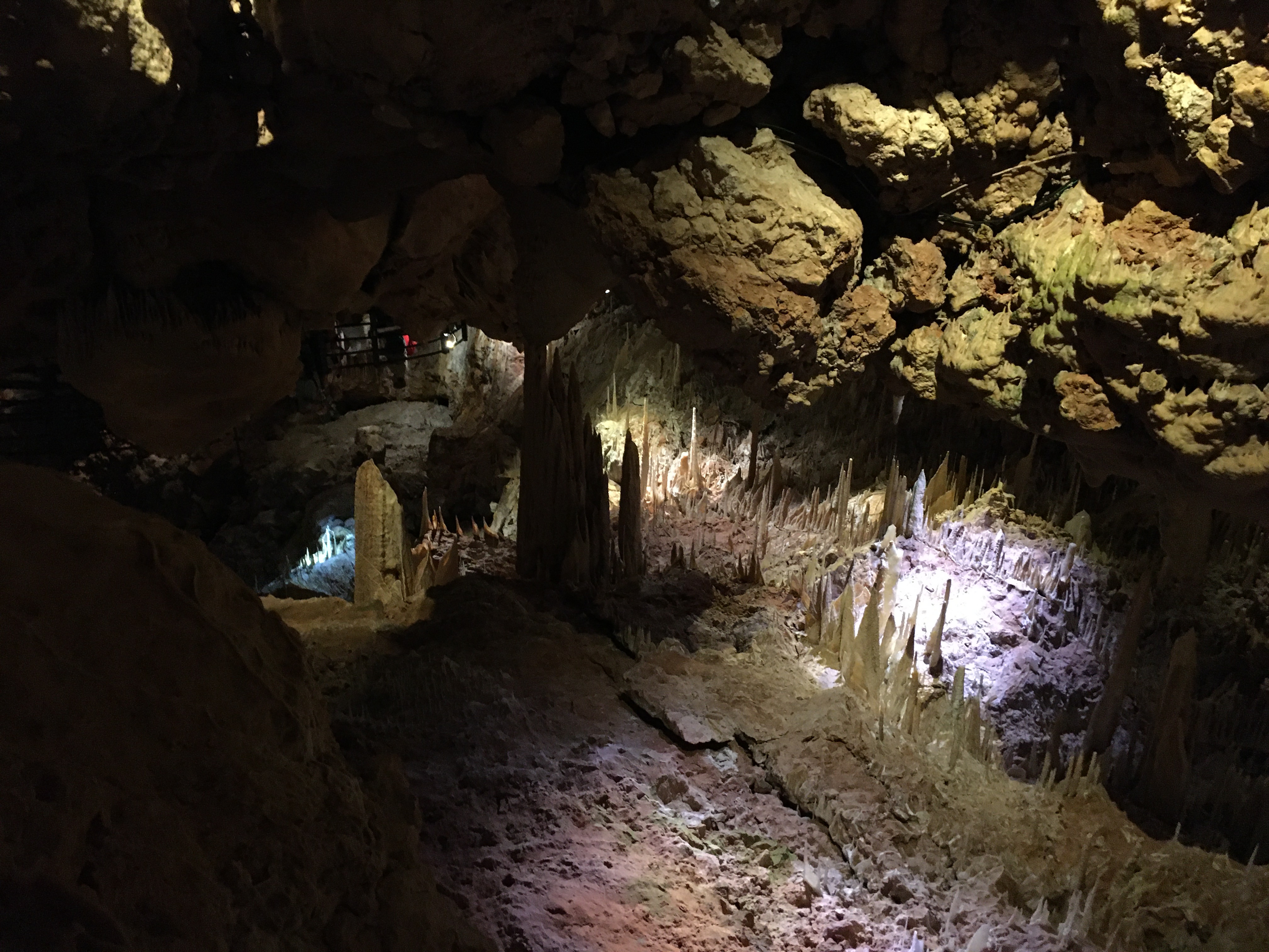 Part of the Ngiligi Cave network showing the natural toned lighting