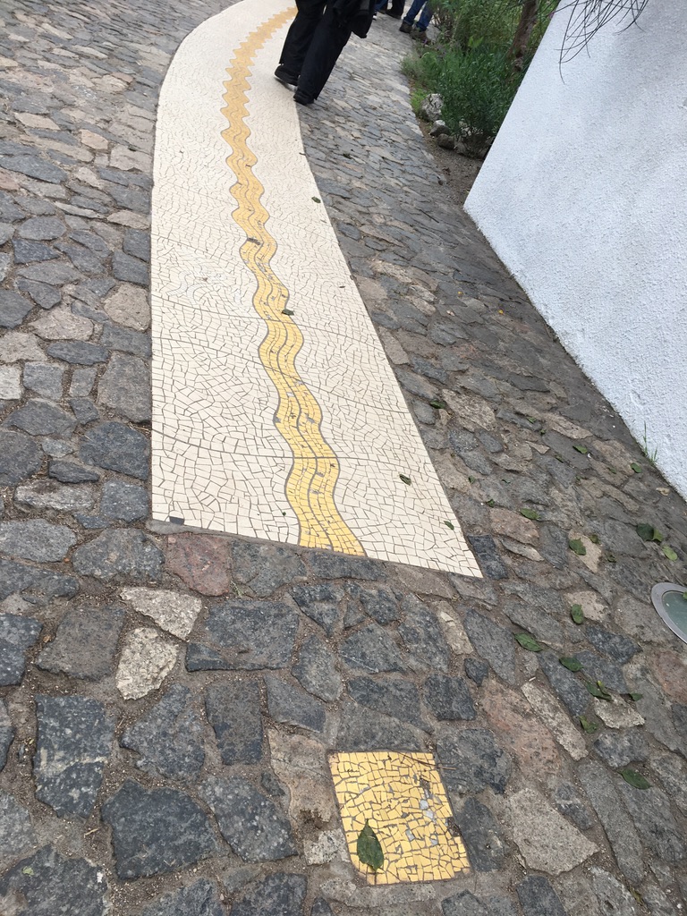 The Golden path mosaic symbolises olive oil through the Mediterranean