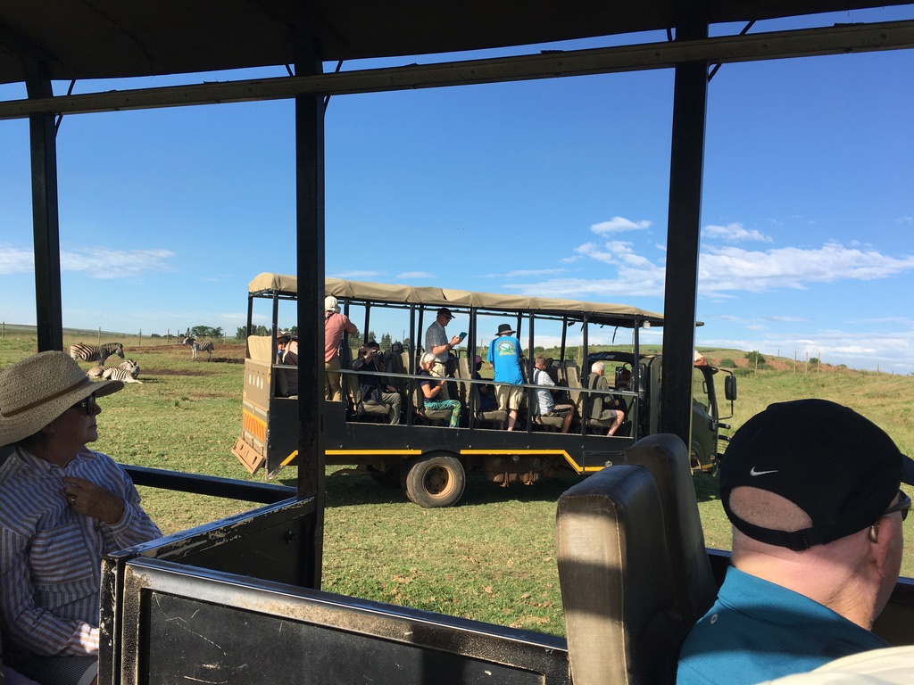The large 'jeeps' for our Wildlife farm tourist experience